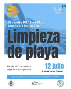 Evento de limpieza de Playa Matapalo